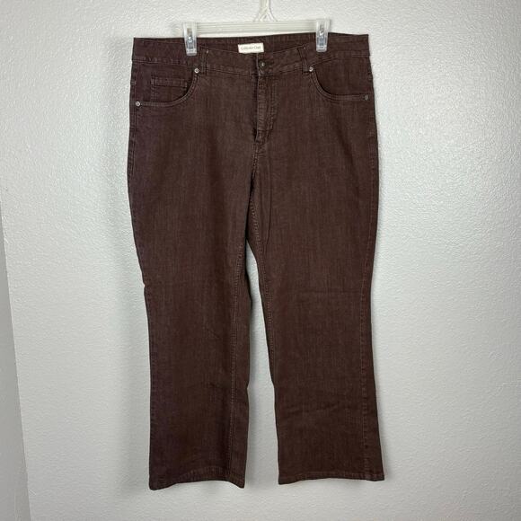 Coldwater Creek Size W18 Cotton Blend Brown Women’s Natural Fit Mid-rise Jeans - Picture 1 of 6